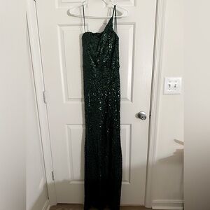 Emerald Green Sequin Gown